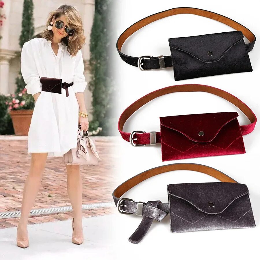 ✔ Женская сумка Vintage PU Leather Waist Bag Women Alligator Waist Bag Travel Be