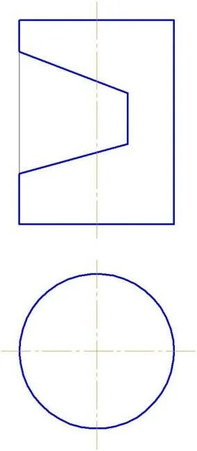 Цилиндр с вырезом. Горизонтальная проекция цилиндра с вырезом. Фигуры с вырезом. Вырез в цилиндре в 3 проекциях.
