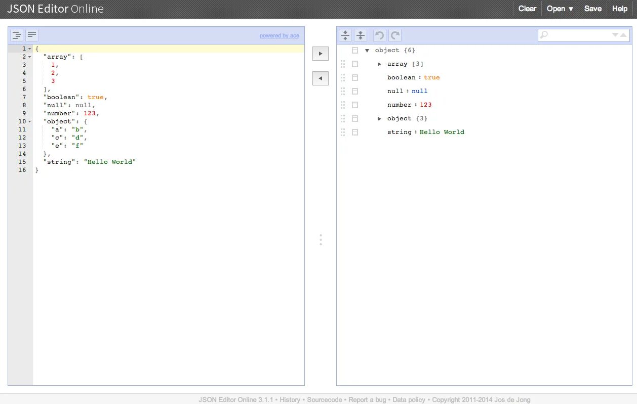 Json diff. Редактор json.