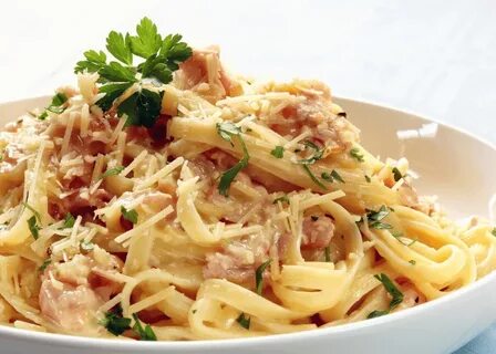 Паста с беконом и чесноком