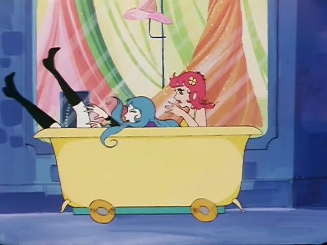 Bath scenes. Majokko Megu-chan. Bath Scene.