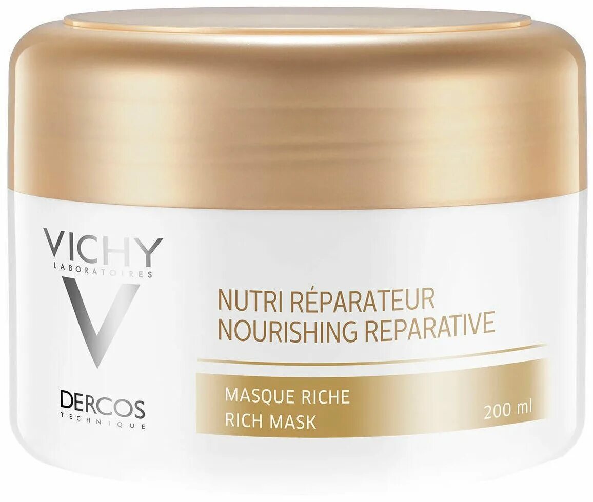 Vichy Dercos маска для волос. Виши маска для волос восстанавливающая. Vichy Nourishing Reparative. БС маска для волос питательная 200мл.