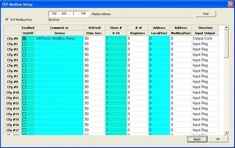 Modbus master