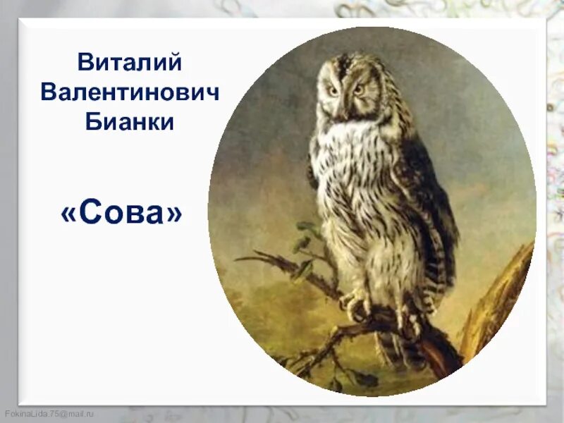 Бианки сова жанр. Бианки в. &quot;сова&quot;. виталий бианки сова. синквейн сова бианки. сова литературное чтение.