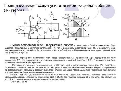 Схема каскада на биполярном транзисторе