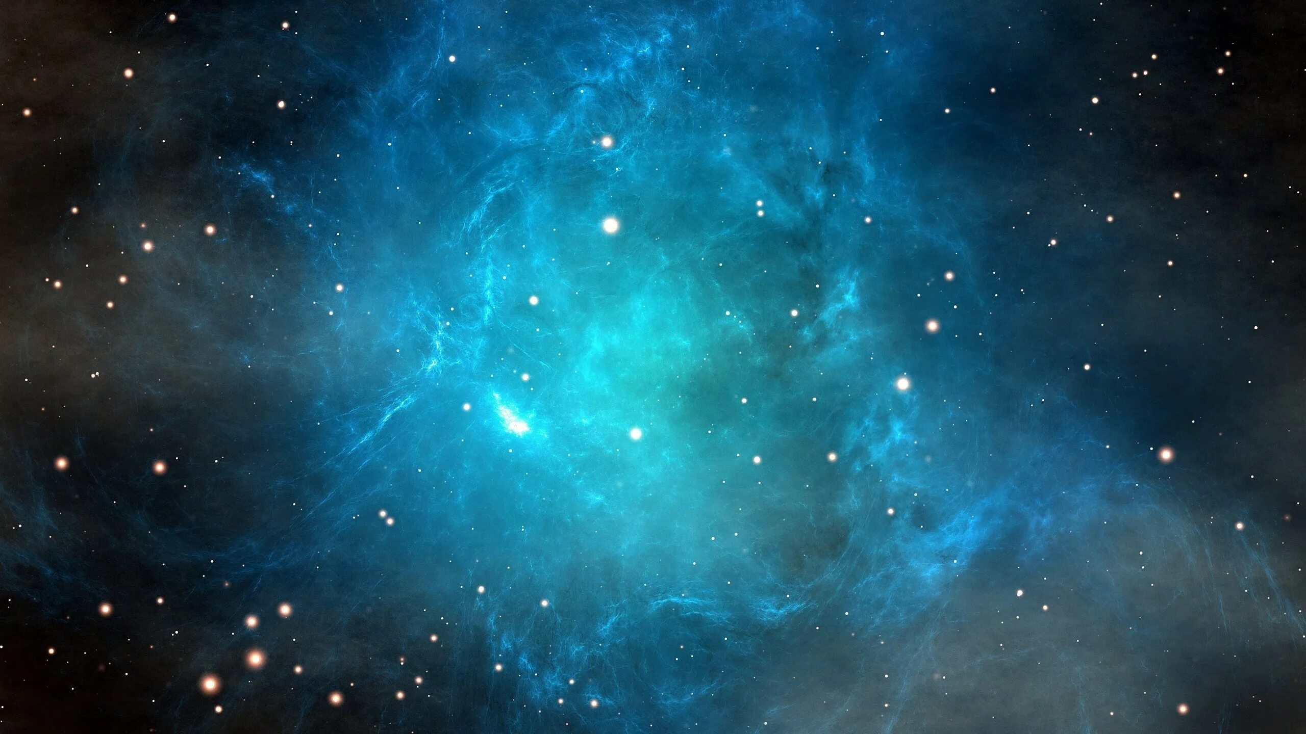 Картинки 2560 на 1440. Красивый космос. Космос фон. Голубой космос. Туманности в космосе.