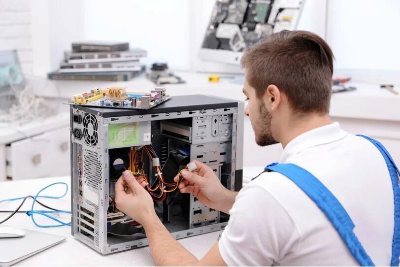 The computer being repaired