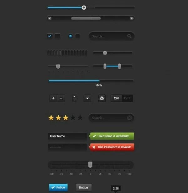 Ui psd. Слайдер ui элемент. dark ui kit. psd ui player. dark ui kit psd.