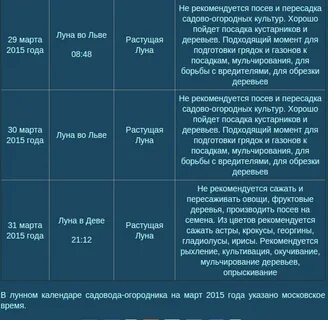 Растущая луна марте 2024 года для посадки