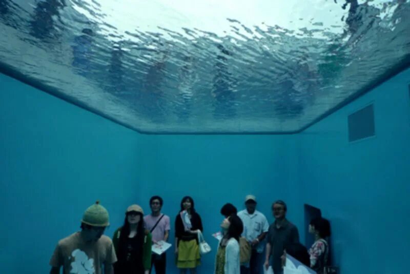 Затопленное помещение. Залитие квартиры. Оптическая иллюзия в бассейне. Подводные комнаты. Бассейн иллюзия в японии.