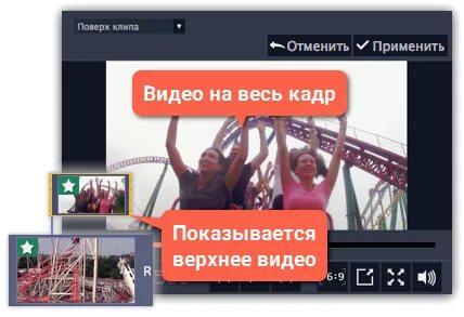 Видео поверх другого видео
