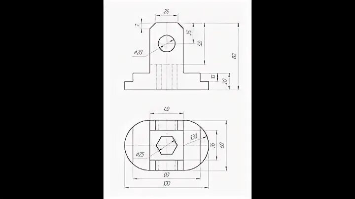 Вариант 7.3. Подставка чертёж Инженерная Графика вид сбоку. Стойка чертеж Инженерная Графика. Подставка Инженерная Графика разрез.