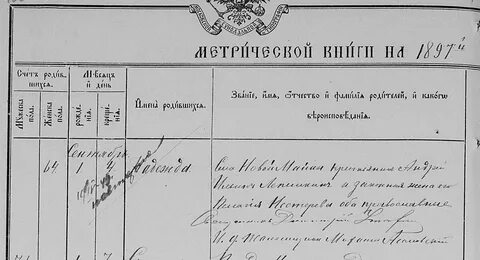 Смоленский уезд метрические книги