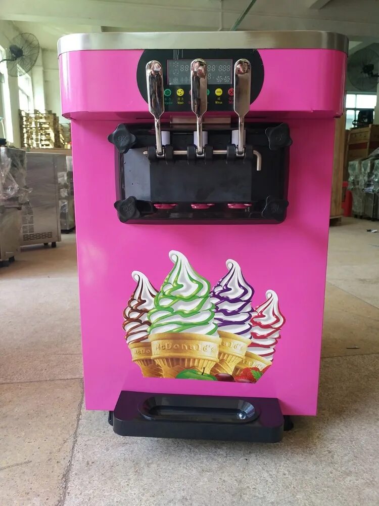 Настольный фризер Ice Cream Machine. Автомат мороженого. Мягкое мороженое автомат. Автомат для приготовления мороженого.