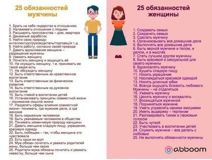 Что должен делать мужик женщине