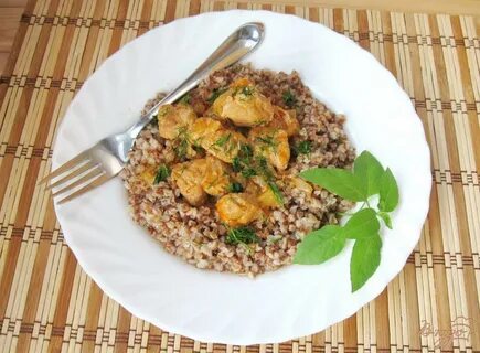 Простая гречка с курицей