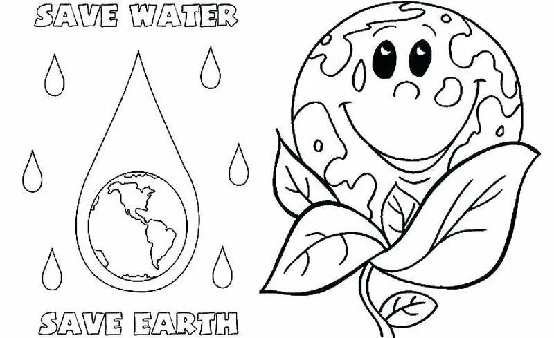 Раскраска на тему вода. День земли раскраска. вода раскраска для детей. экология раскраска.