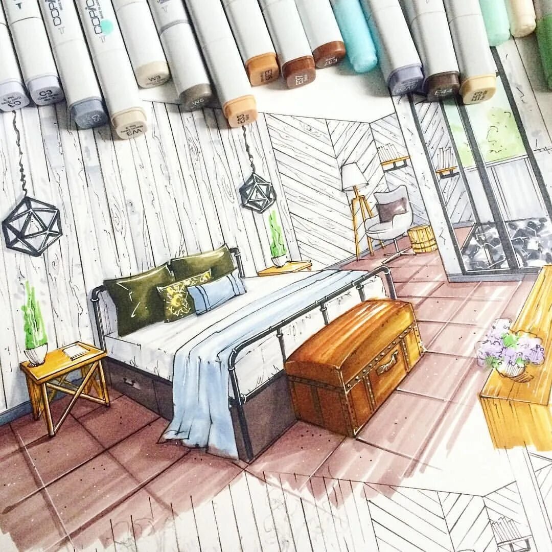 Комната маркерами. Скетч интерьера. Скетч интерьера. Интерьерные зарисовки. Скетчинг маркерами интерьер.