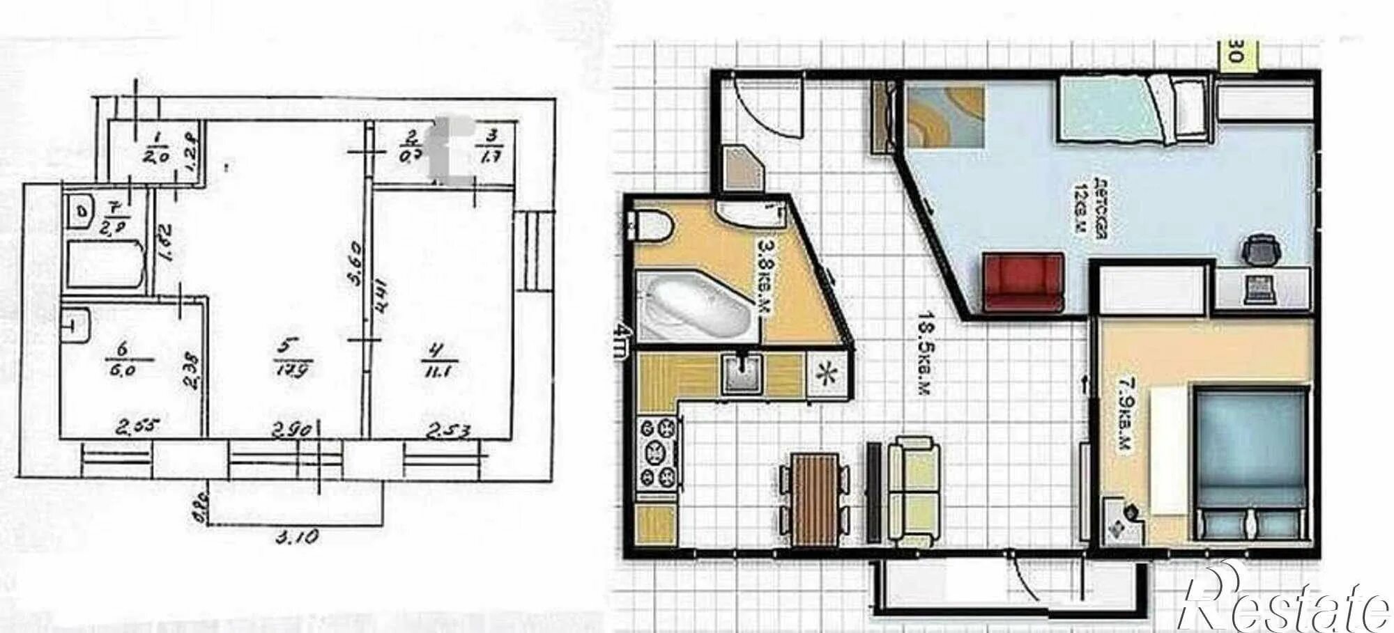 Планировка хрущёвки 2 комнаты смежные. Планировка хрущевки 44 кв. Квартира старой планировки 2 комнатная. Хрущевка планировка планировка 2к. 2х комнатная хрущевка перепланировка.