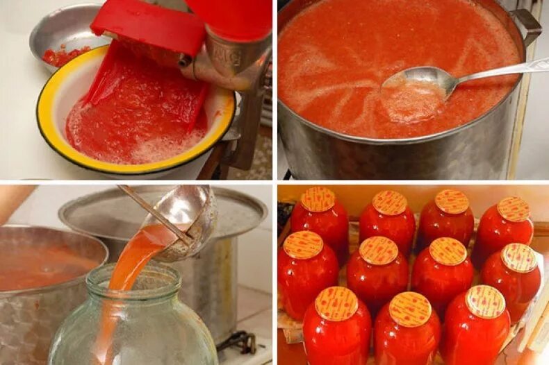 Приготовление томатного сока на зиму