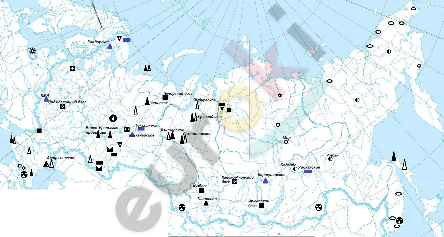 На контурной карте урала отметить полезные ископаемые. На контурной карте урала отметить полезные ископаемые
