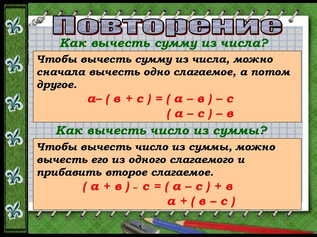 Математика свойство вычитания суммы из числа. Правило вычитания суммы из числа 5 класс. вычесть сумму из числа 2 класс. вычитание суммы из числа вычитание числа из суммы 2 класс. 2 класс математика вычитание суммы из числа числа из суммы.
