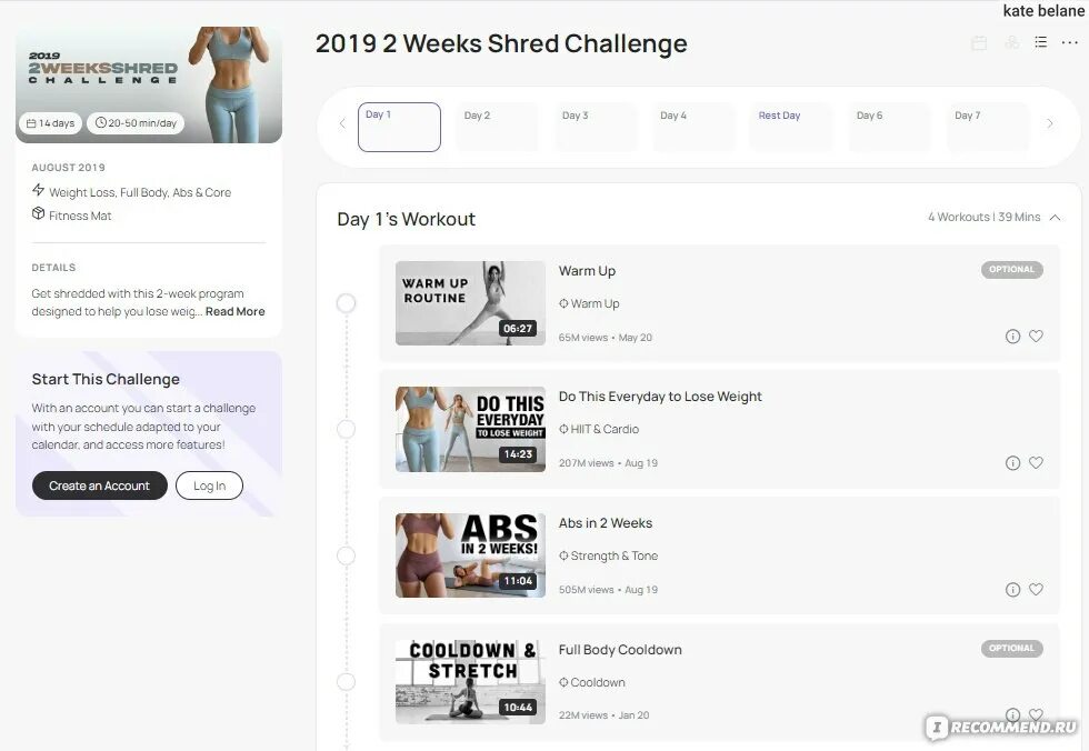 2 weeks shred challenge. 2 weeks shred challenge