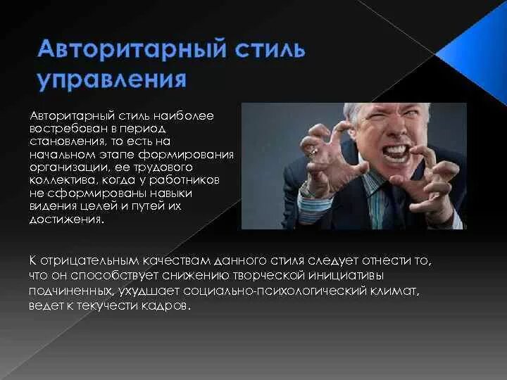 Авторитарный стиль пример