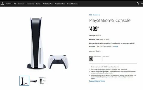 Playstation 5 характеристики