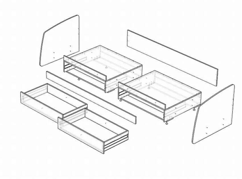 Сборка выдвижной кровати. Сборка кровати с выдвижными ящиками. Чертеж односпальной кровати с выдвижными ящиками. Кровать на распил чертеж.