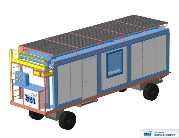 Self contained. Мобильная операторная на базе прицепа. Взрывозащищенная операторная внешний вид. Self contained Units. Self-contained commissioning.