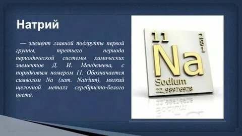 Натрий как обозначается в химии