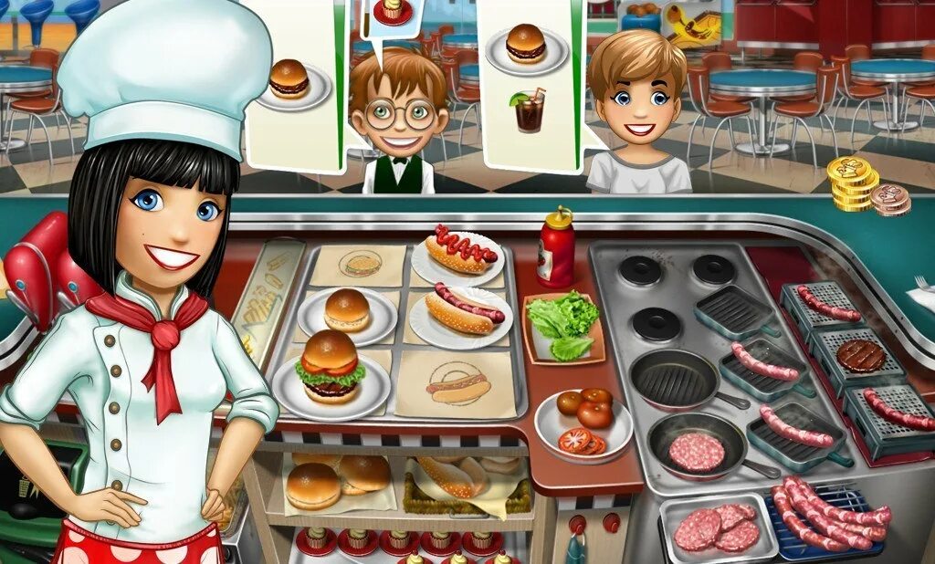 Игры там где готовить. Игра Cooking Fever. Кухонная лихорадка Nordcurrent. Еда в играх. Игра кафе ресторан.