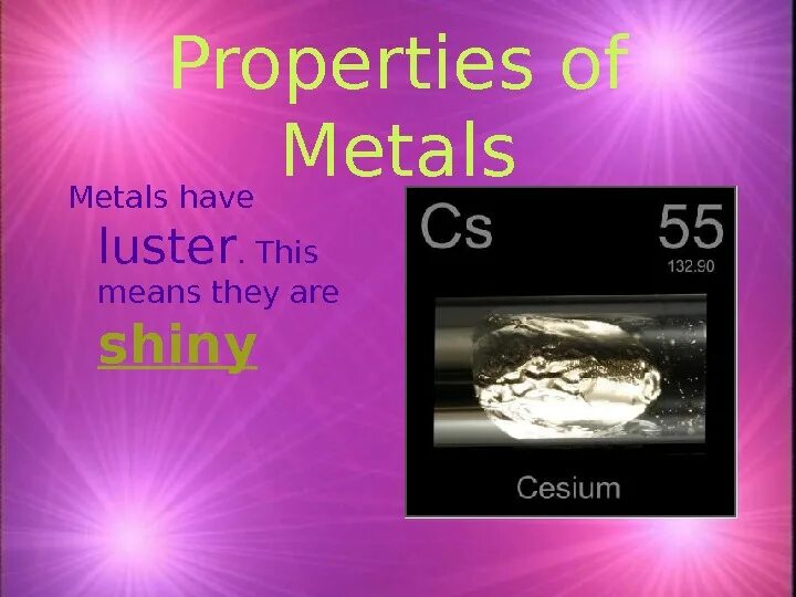 Properties of metals