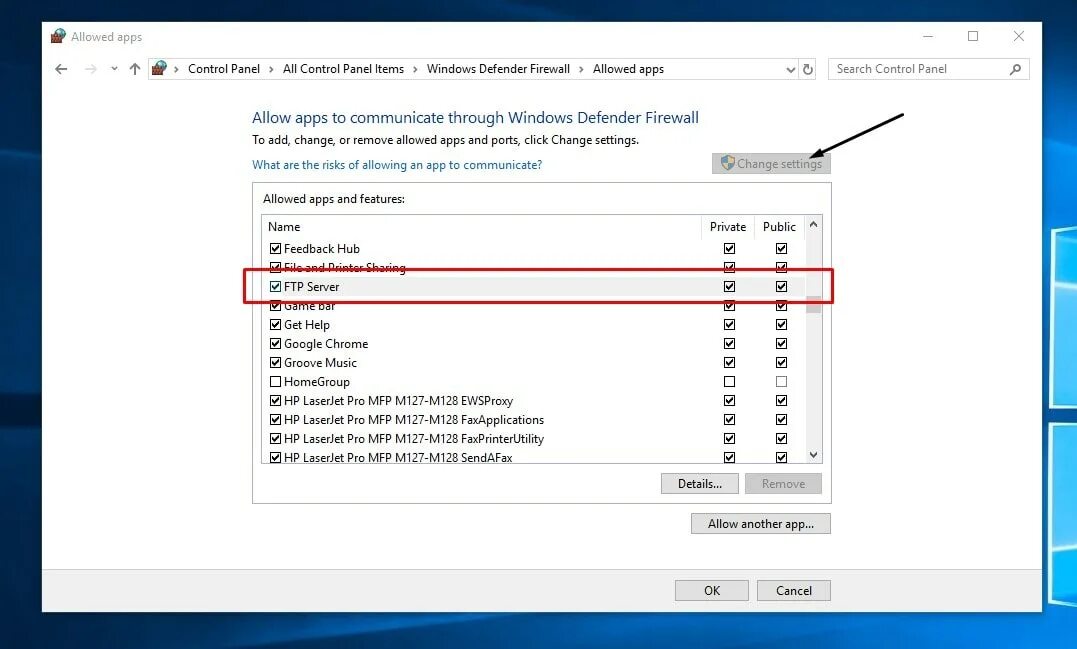 FTP сервер на Windows 10. FTP по умолчанию брандмауэр. Defender Control Windows 10. Windows Firewall. Defender control 10