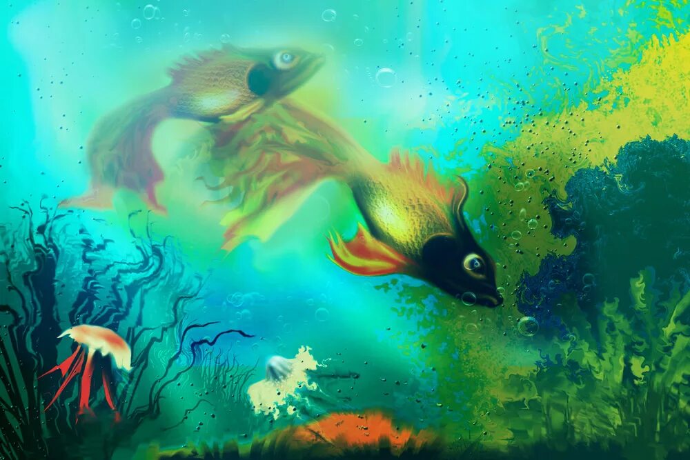 Рисунок под водой