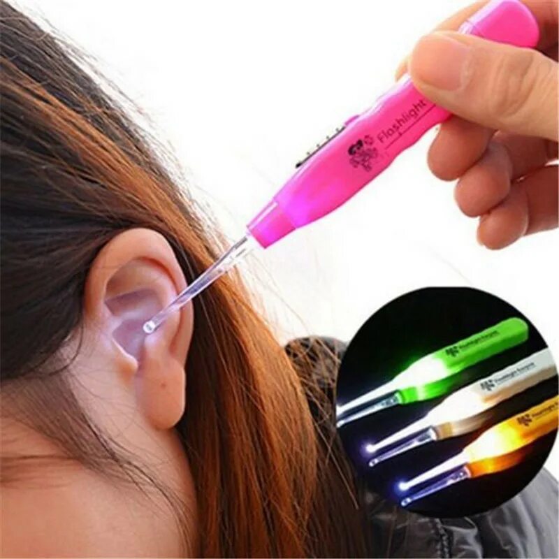 Для очистки ушей от серы. Ear Wax Remover. Очиститель для ушей Lighting Earpick. Палочка для чистки ушей с подсветкой.