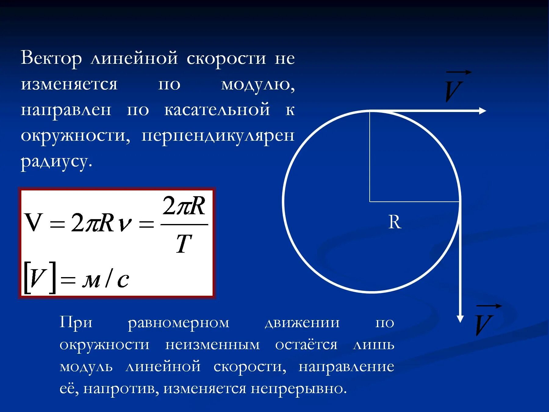 Равномерно по всей длине. Модуль линейной скорости тела по окружности. Направление линейной скорости. Вектор линейной скорости. Модуль линейной скорости при движении по окружности.