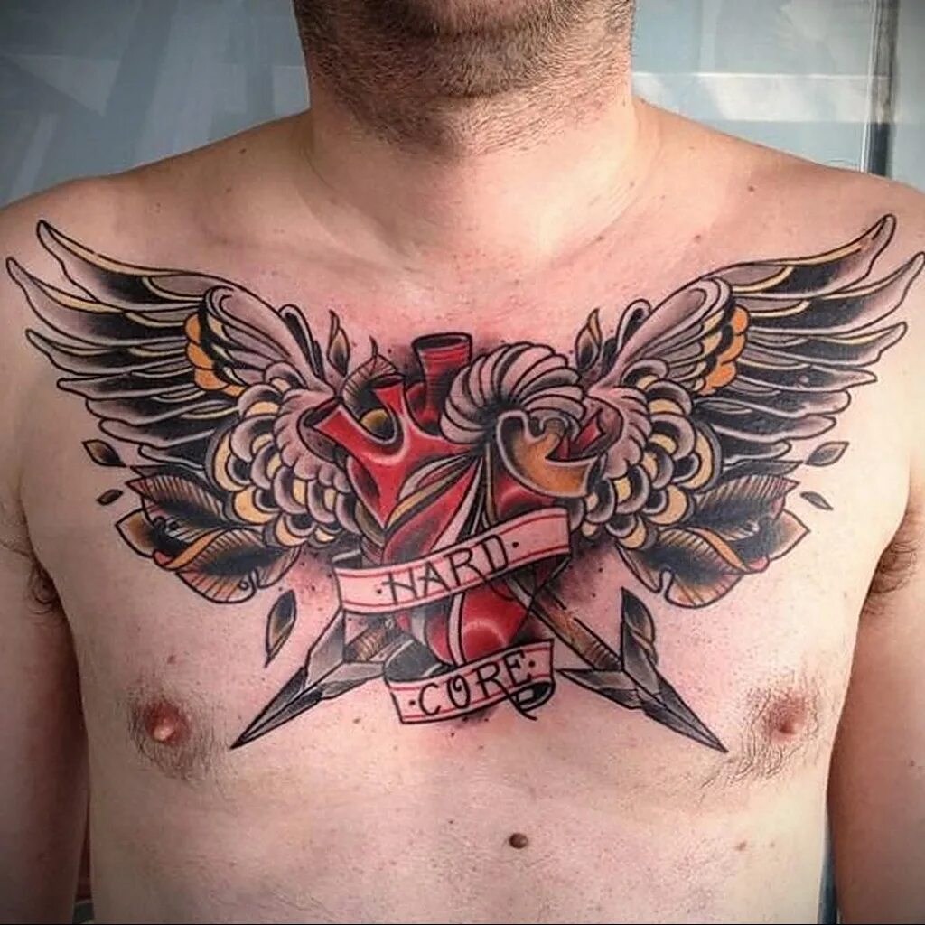 Тату на груди мужские орел. Олд скул на грудь. Татуировка на грудине. Тату. Красивые татуировки для мужчин.