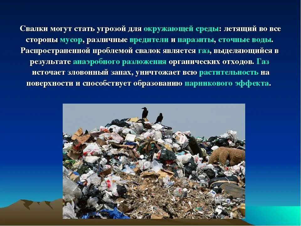 Источники загрязнения отходами производства и потребления