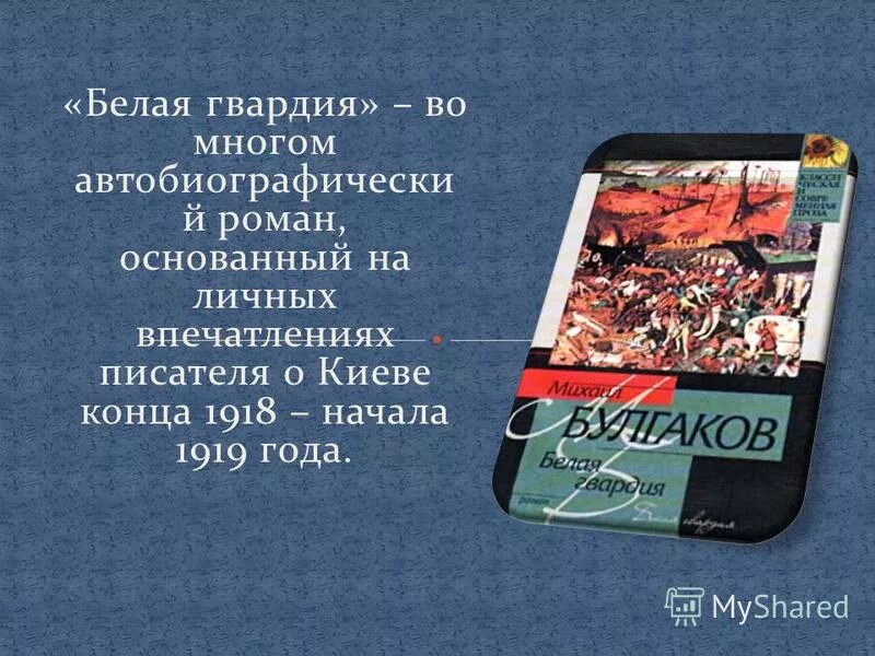 проблемы в романе белая гвардия