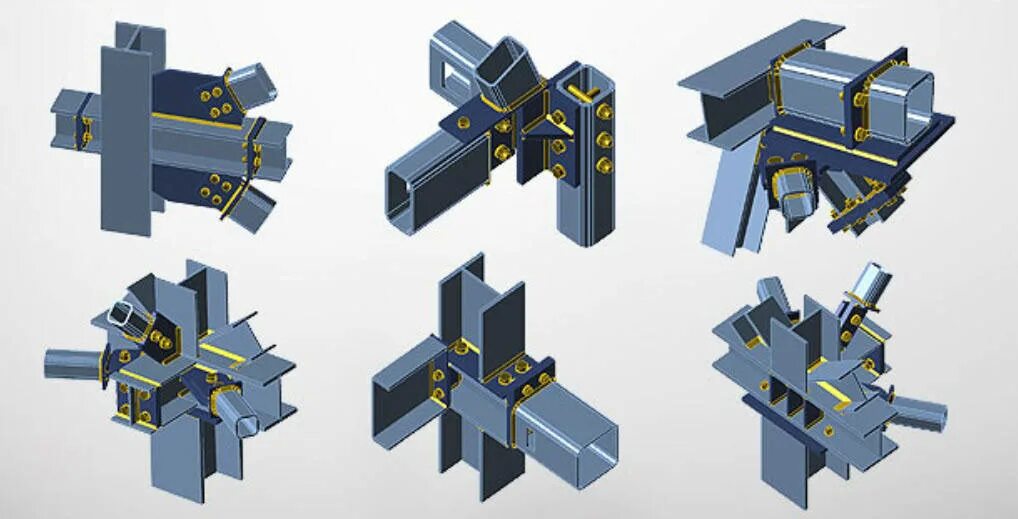 Earthing steel 40x4 connection. Steel connections. Портальные связи. Fixedpe /steel fixed joint. Bolt welded connection between primary and secondary steel beams.