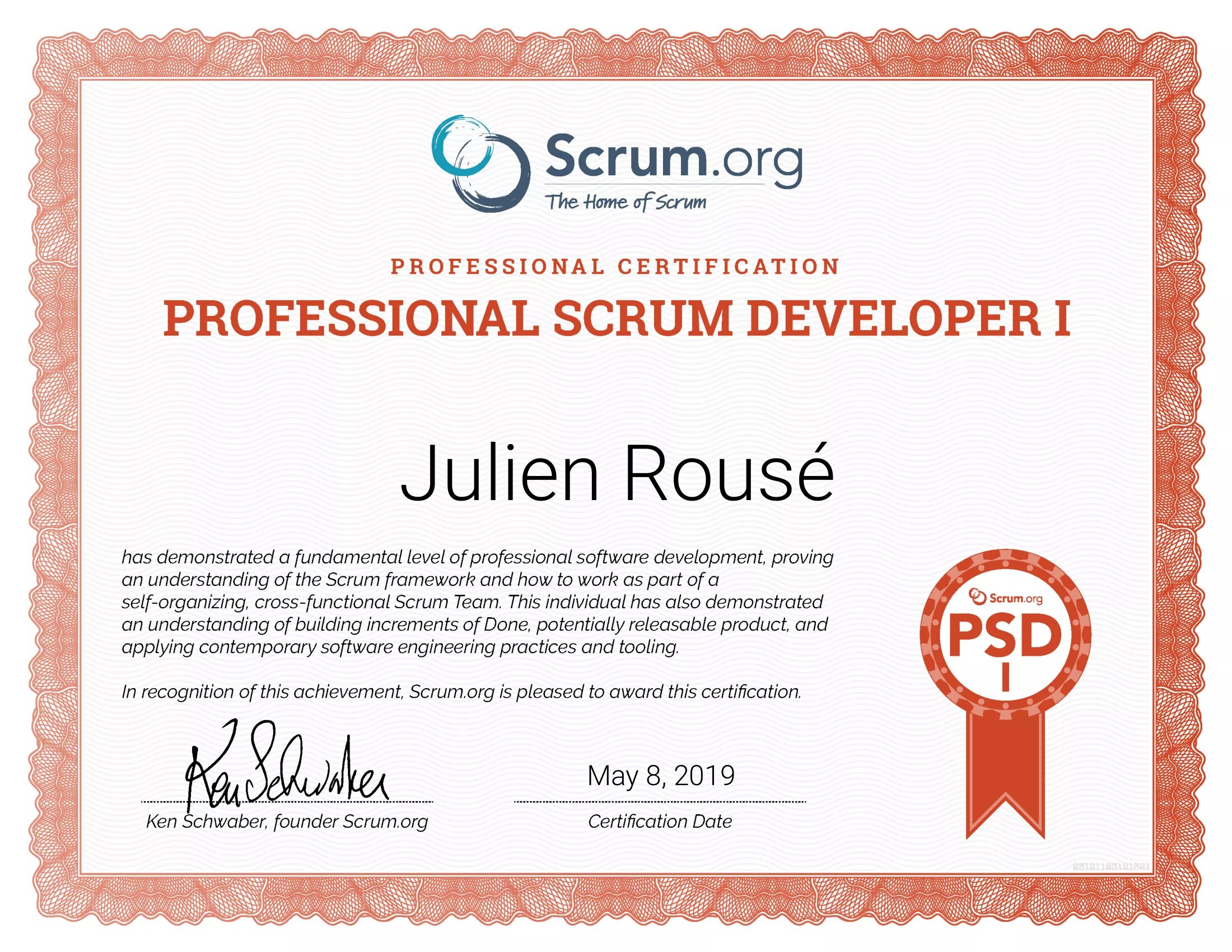 Software certificates