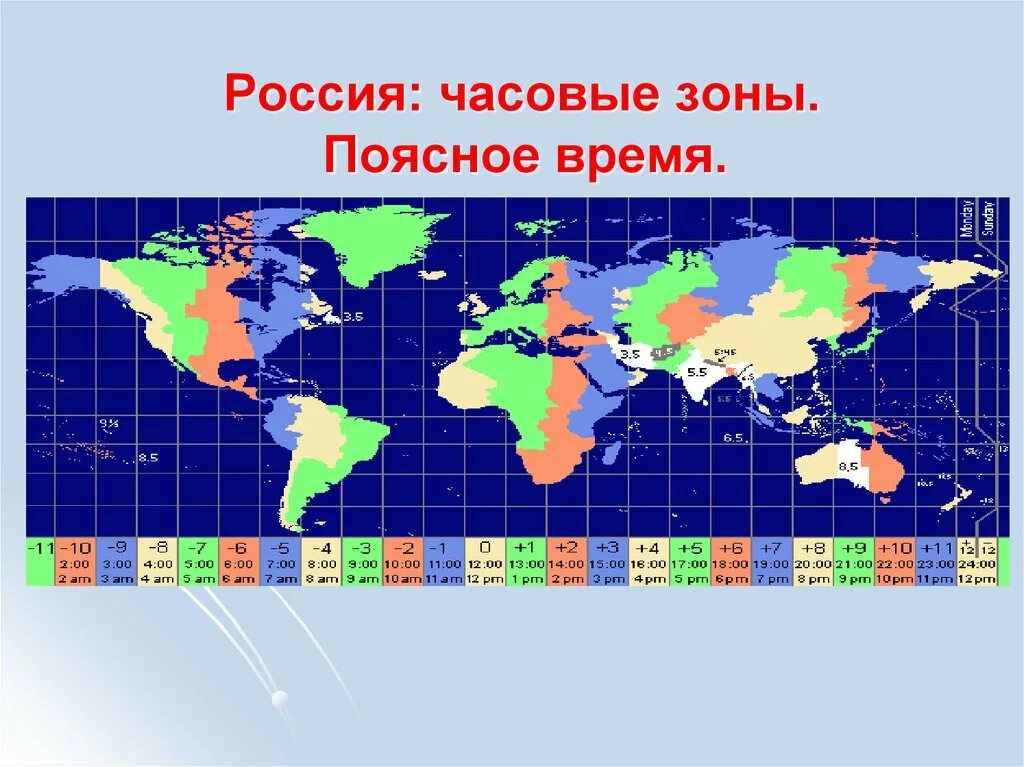 8 часов рф. Карта часовых поясов 8 класс география. Часовые пояса России на карте. Поясовые часы России на карте. Россия на карте часовых поясов 8 класс.