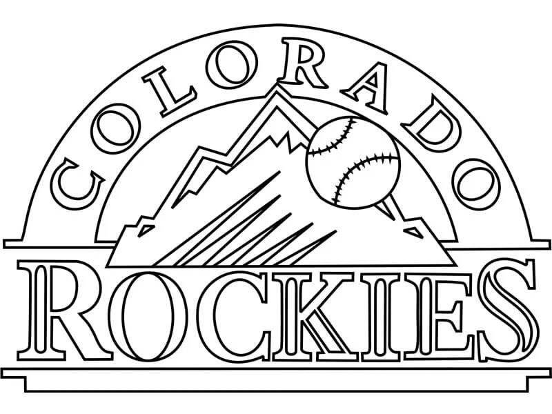Coloring logos. Эмблема клуба Колорадо Рокиз. Colouring лого. ГСВ логотип раскраска. Лос колорадос лого.