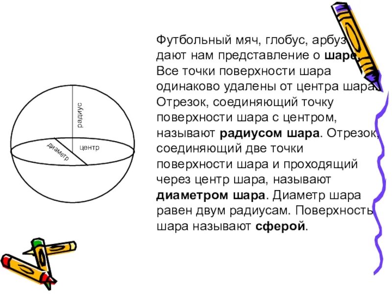 Математика тема шар