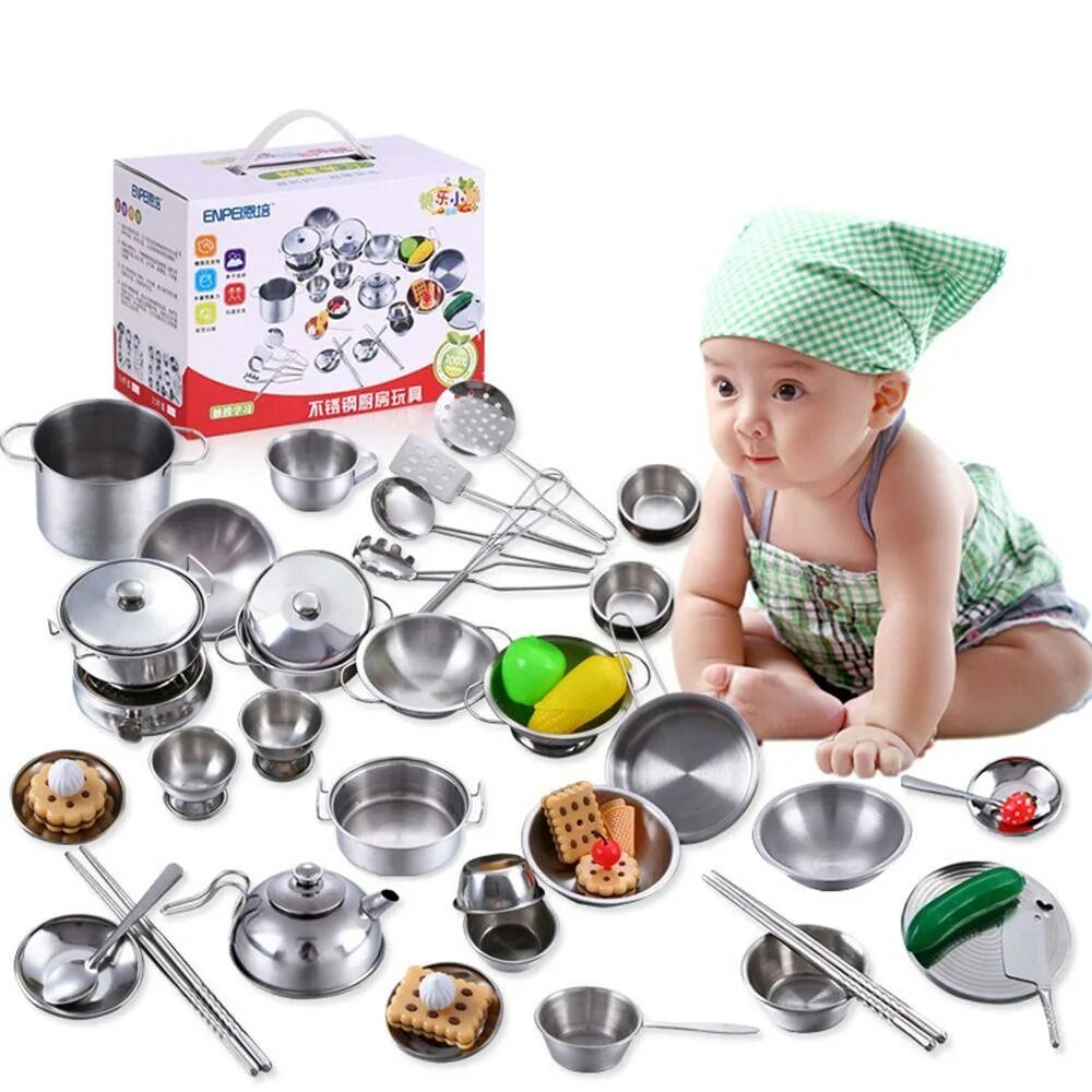 Кухонная посуда детская. Посуда игрушечная для детей. Посуда для игрушечной кухни. Металлическая детская посуда.