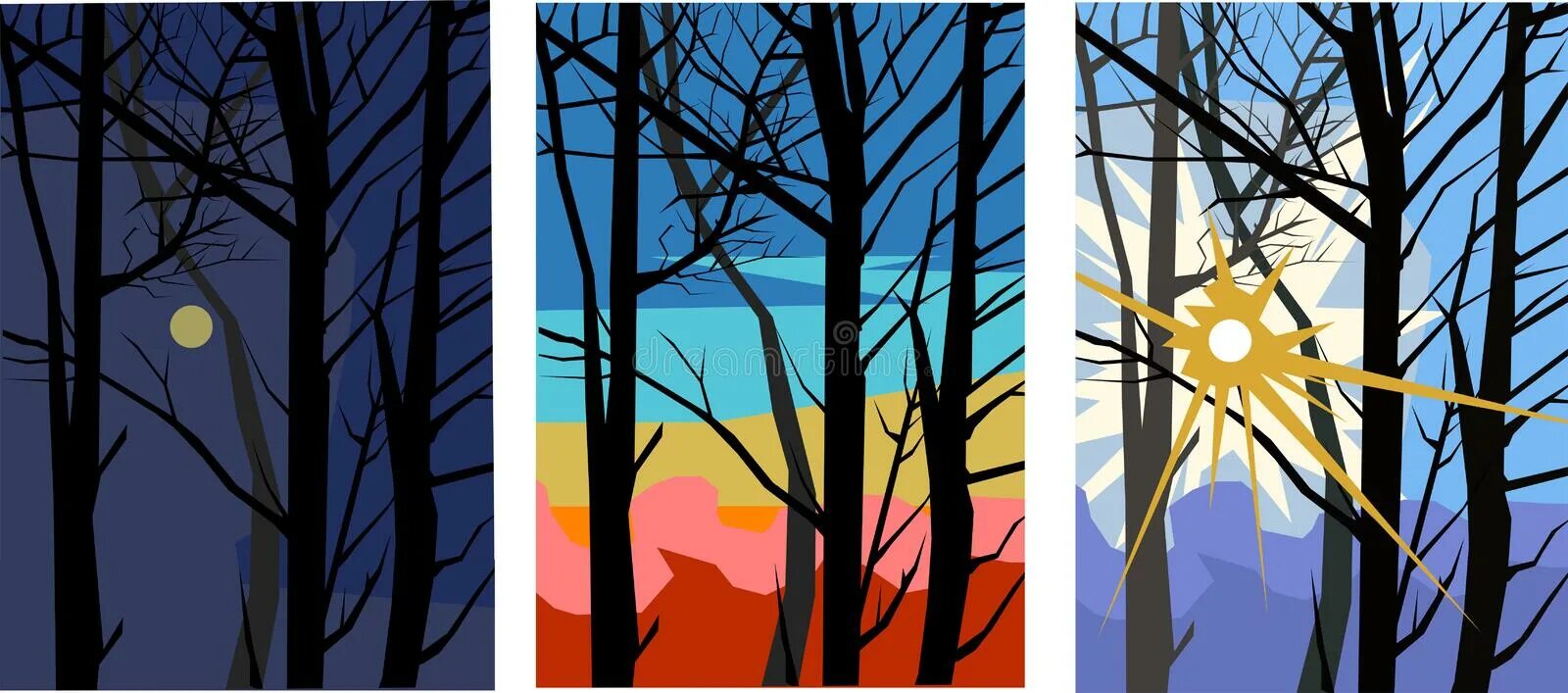Different times of day