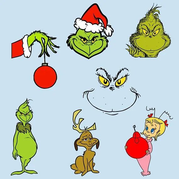 Гринч вектор. Новогодние рисунки с гринчем для срисовки. гринч svg формат. гринч картинка для капкейков. новогодние тату картинки гринч.