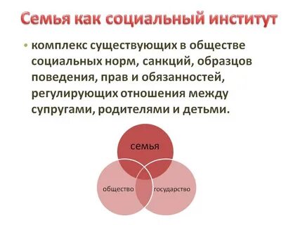 Институт семьи как система